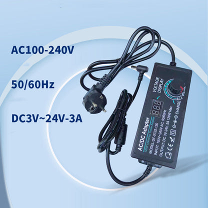 🔌⚡ 50% de réduction ! Adaptateur secteur universel réglable 3V–24V/3A – Écran numérique, protection intelligente & compatible avec routeurs, LED, caméras