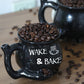 Tasse à café en céramique émaillée fantaisie avec anse