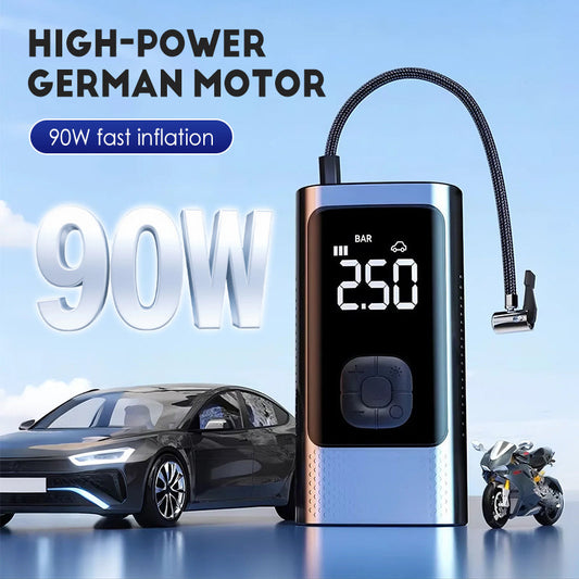 🚗 50% DE RÉDUCTION ! 🔋 Pompe à Air Portable sans Fil pour Voiture avec Éclairage LED – Puissante, Compacte & Batterie Longue Durée 💨