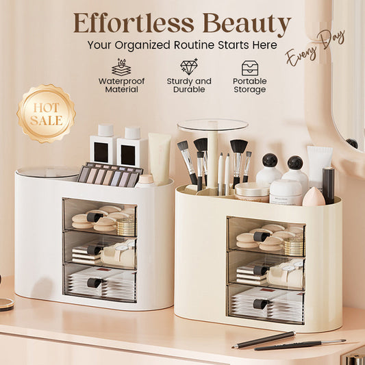 Boîte de rangement à compartiments multiples pour produits de beauté