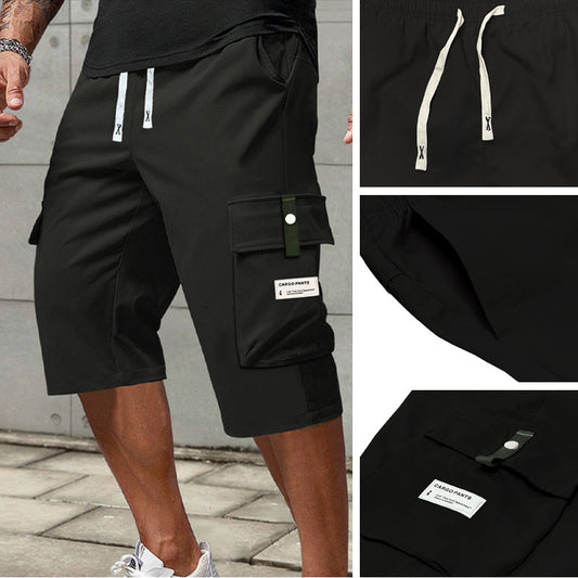 ⏳DERNIER JOUR DE SOLDES 50 % DE RÉDUCTION !!📢Pantalon cargo capri décontracté à cordon pour homme