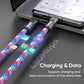 Cordon tour de cou pour téléphone 2-en-1, câble de données à charge rapide
