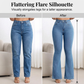 Jean évasé stretch taille haute pour femme