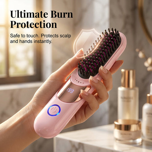 🔥OFFRE SPÉCIALE🔥 Peigne lisseur ionique anti-brûlure à 3 températures