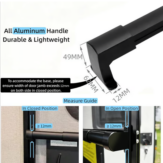 🔥Offre à durée limitée-Barre de poignée en aluminium pour porte moustiquaire de camping-car