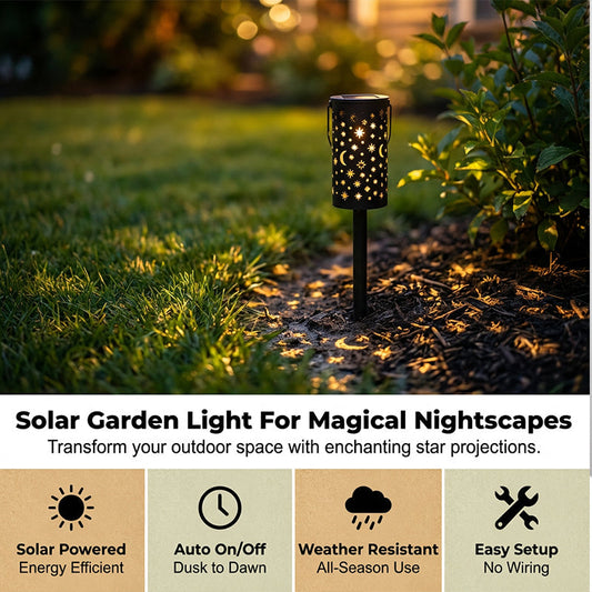 🌟Nouveautés 2026 : jusqu'à -60 % !🌟Lampes solaires pour jardin avec projection étoiles et lune