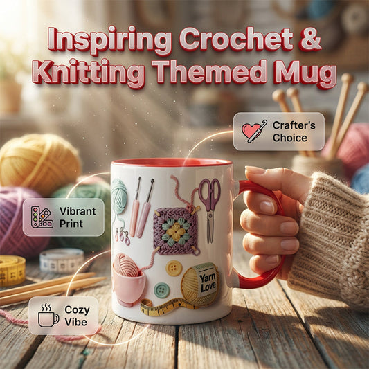 🔥OFFRE SPÉCIALE DU DERNIER JOUR : 9,99 £ !!⚡PLUS DE 50 000 EXEMPLAIRES VENDUS !🎁🧶Mug « Yarn Love », un cadeau pour les amateurs de loisirs créatifs et les esprits créatifs