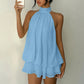 Mini-robe fluide à dos nu et taille basse pour femme