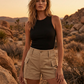 🥳SOLDES D'ÉTÉ🥳💞Plus de 50 000 exemplaires vendus !💥50 % de réduction ! 🔥Short cargo taille haute pour femme avec poches — Livraison gratuite à partir de deux articles