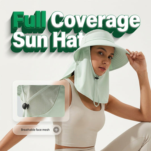 🔥Promotions de début d'été🔥Chapeau de protection solaire pour l'extérieur avec visière pour le visage et le cou