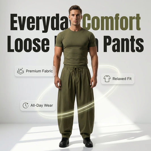 🌟Nouveautés 2026 : jusqu'à -60 % !🌟Pantalon bouffant pour homme à taille élastiquée