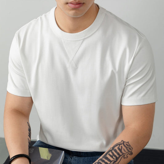 🔥SOLDES🔥T-shirt à col rond et coutures en V pour homme