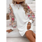 🌺 50 % DE RÉDUCTION💐Robe à manches en maille brodée de fleurs pour femme