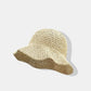 ☀️-50% | Chapeau paille large bord tissé main femme pliable