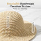☀️-50% | Chapeau paille large bord tissé main femme pliable