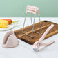 Pince en silicone anti-brûlures Pince multifonctionnelle créative pour la cuisine Porte-cuillère Pinces à casserole