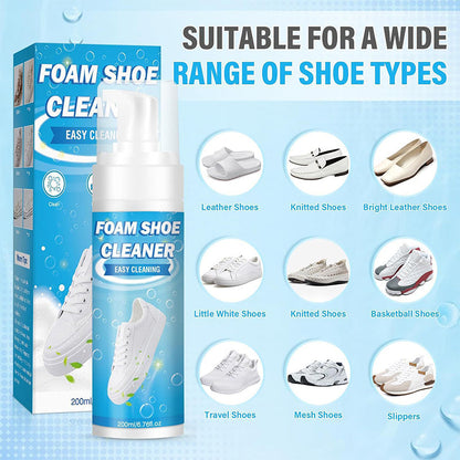 🔥VENTE CHAUDE🔥Kit de nettoyage pour chaussures en mousse avec brosse et serviett