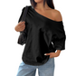 T-shirt décontracté à épaules dénudées pour femme
