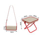 Tabouret pliant portable au design inspiré d'un sac à main