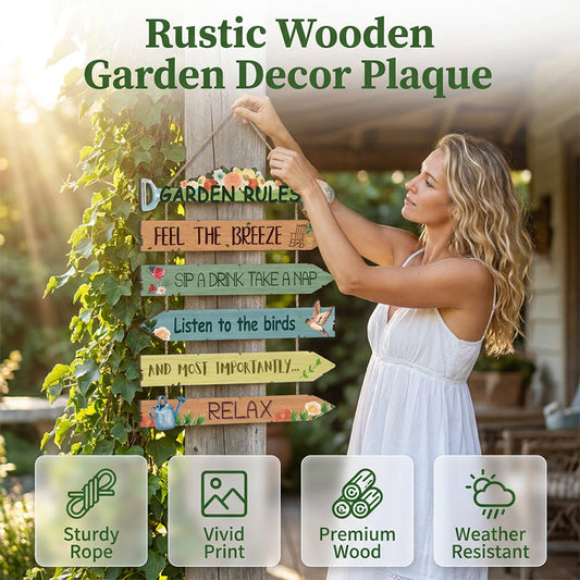 -50% Aujourd’hui 🏡🌿 Plaque Murale Rustique en Bois