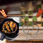 -50% Aujourd’hui 🔥🍢 Grille Ronde de Four en Acier Inox avec Brochettes