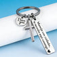 🎁 1 Acheté = 1 Offert ✝️ Porte-Clés Croix en Acier Inoxydable “Drive Safe”