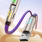 🚗 Câble de recharge LED 4-en-1 avec éclairage intégré pour une recharge rapide, le transfert de données et la duplication d'écran sur la voiture