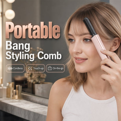 👩Coiffez-vous en 3 secondes ! Créez de superbes coiffures à tout moment et partout. 💁Mini-peigne sans fil portable pour frange