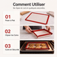 ❄️Summerfresh 50% DE RÉDUCTION !🔥2-en-1 Tapis de Cuisson Silicone & Plateau Clipsable – Tapis Réutilisable Antiadhésif pour Pâtisserie, Rôtissage & Pétrissage