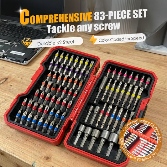 ❄️Summerfresh : 50 % de réduction !🔧Jeu de 83 embouts de vissage S2 – Un kit bien organisé pour vos travaux de bricolage quotidiens