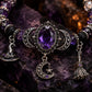 Gothic Purple Rhinestone Halloween Bracelet