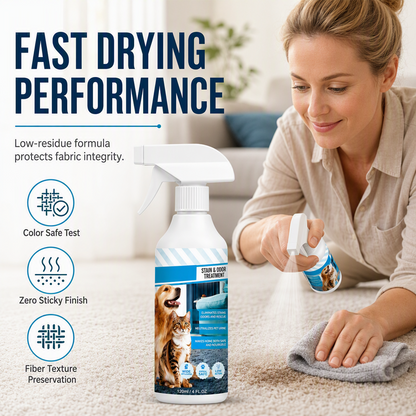 🐶✨ ACHETEZ-EN 2, OBTENEZ-EN 1 GRATUIT – Produit anti-taches et anti-odeurs pour animaux de compagnie | Spray nettoyant puissant pour tapis, canapés et sols