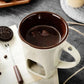 🍫🫕 Tasse à fondue au chocolat en céramique | Chauffe-plat à bougie – 200 ml ✨