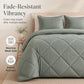 📢📢50 % DE RÉDUCTION !! ⏰ Ensemble de couette matelassée 3 pièces avec taies d'oreiller – Microfibre toutes saisons