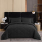 📢📢50 % DE RÉDUCTION !! ⏰ Ensemble de couette matelassée 3 pièces avec taies d'oreiller – Microfibre toutes saisons