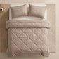 📢📢50 % DE RÉDUCTION !! ⏰ Ensemble de couette matelassée 3 pièces avec taies d'oreiller – Microfibre toutes saisons