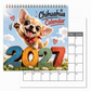 🎄🎁Soldes de Noël – 50 % de réduction 🐕Calendrier mural Chihuahua pour 12 mois – Adorable calendrier mensuel avec des motifs de chiens, pour la maison, le bureau ou comme cadeau 📅
