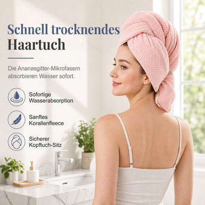 ✨ 50 % RABAT LIGE NU! !✨ Koralfarvet fleece-hårhåndklæde til kvinder
