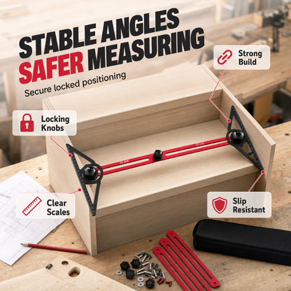 📐🔧 Kit d'outils multifonctions pour le marquage du bois – Mesurer, bloquer et marquer