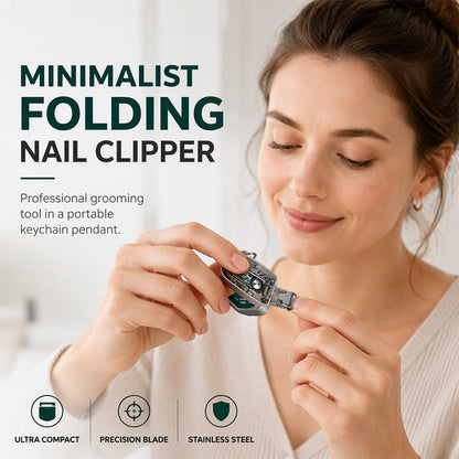Trim Nails Instantly! Mini Folding Stainless Steel Nail Clipper