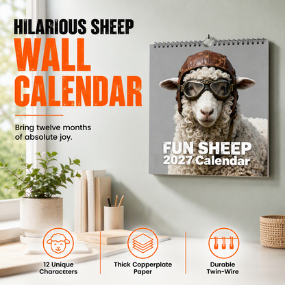 🐑 Calendrier de bureau « Moutons rigolos »