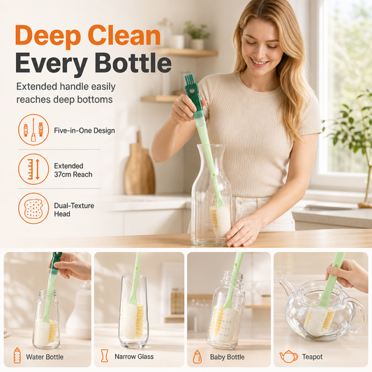 🎁Achetez-en 2, obtenez-en 1 gratuit🔥Brosse de nettoyage multifonctionnelle 5-en-1 pour les tasses de la maison