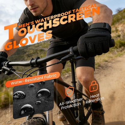 Gants tactiques imperméables tactiles pour homme