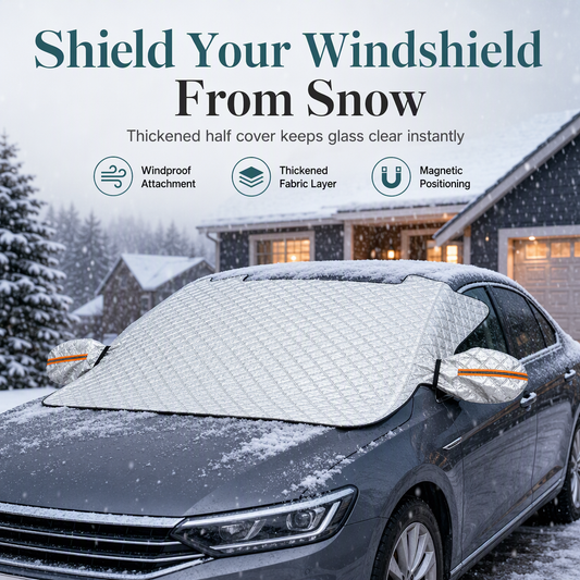 ⏳Offre spéciale à durée limitée⏰Couverture magnétique épaisse pour pare-brise de voiture, protection hivernale contre la neige, demi-couverture pour pare-brise avant, pour berlines et SUV