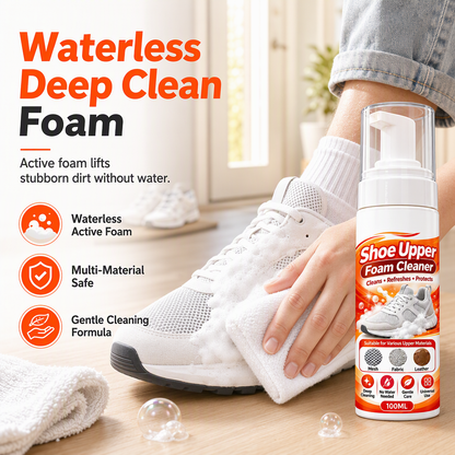 Nettoyant moussant multi-surfaces pour chaussures, sans rinçage