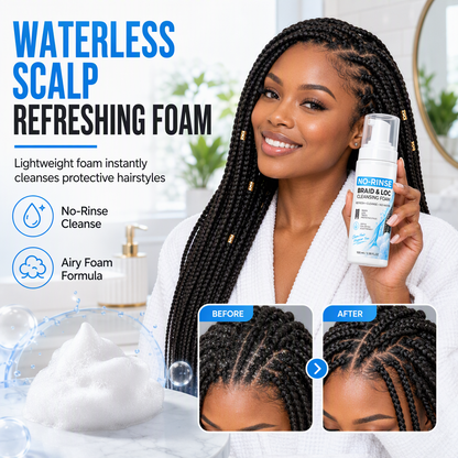 Redonnez vie à vos tresses en un clin d'œil ! Mousse nettoyante sans eau pour le cuir chevelu