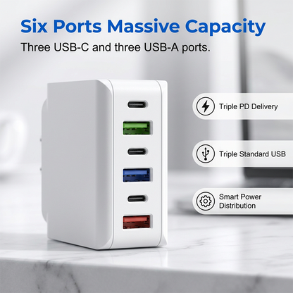 Chargeur Rapide 120W 6 Ports