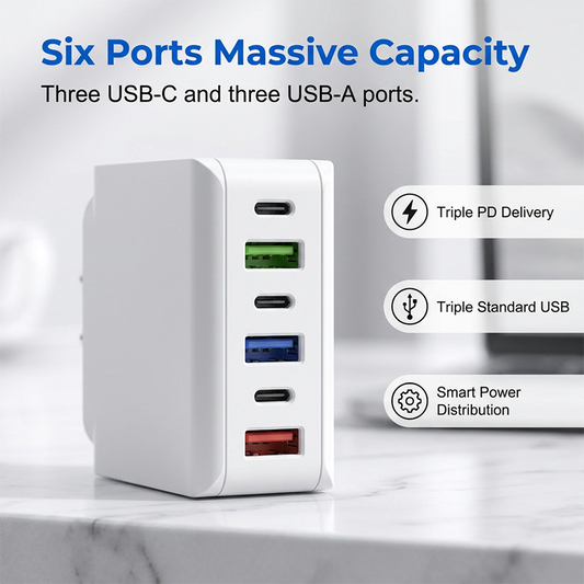 Chargeur Rapide 120W 6 Ports