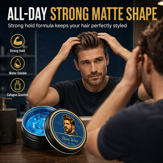 💈50 % DE RÉDUCTION EN CE MOMENT ! Cire coiffante pour homme parfumée à l'eau de Cologne, 130 g, finition mate, tenue forte, cire coiffante volumatrice, pâte coiffante soluble dans l'eau et longue tenue