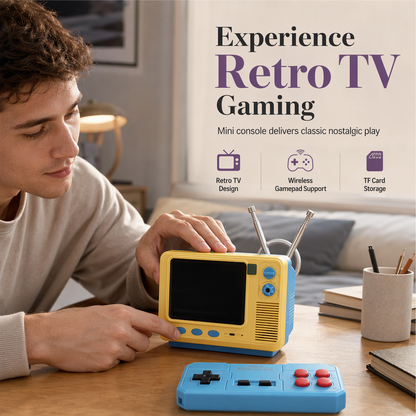Classic Retro Mini Bookshelf TV Handheld Game Console GV300S New TF Card Version Nostalgic Wireless Game Player